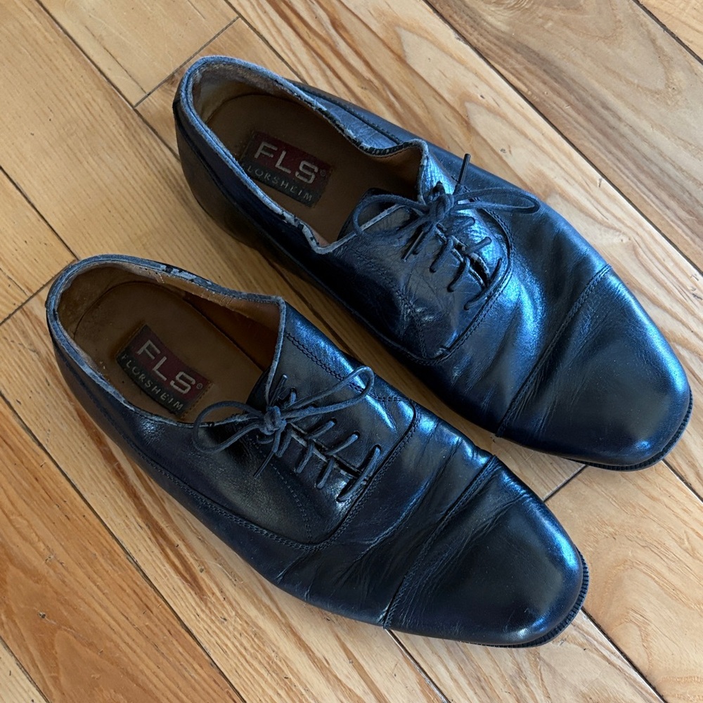 Florsheim Black Leather Oxfords for Men